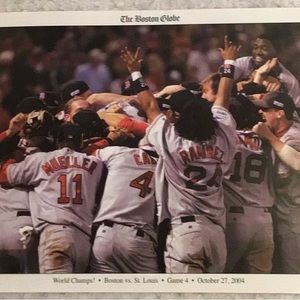 Boston Globe insert MLB Pictures, Martinez, Shilling, 2004 World Champs